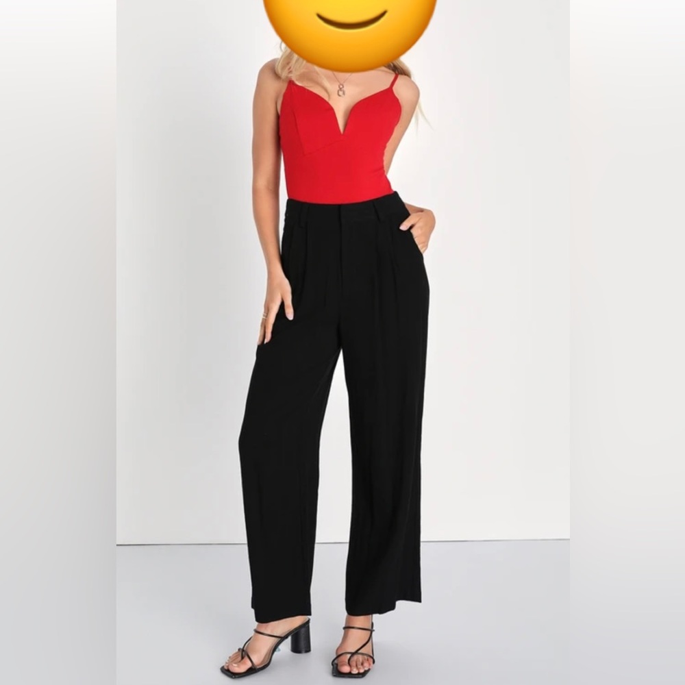 Red Sleeveless Bodysuit